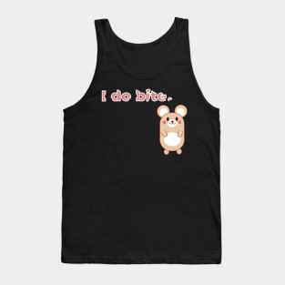 I do bite. cute 2 (White frame) Tank Top